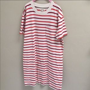 Madewell Pocket Tee Dress In Pablo Stripe
